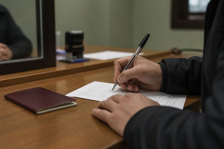 Оформление документов в пункте